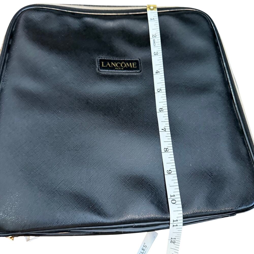NWOT Lancôme Black‎ Zip up travel bag tote classy makeup toiletries - Picture 9 of 10